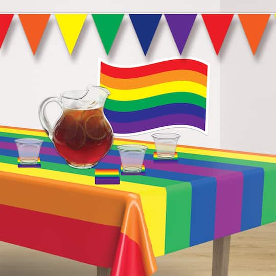 Beistle 3.25" Rainbow Coasters, 24ct.